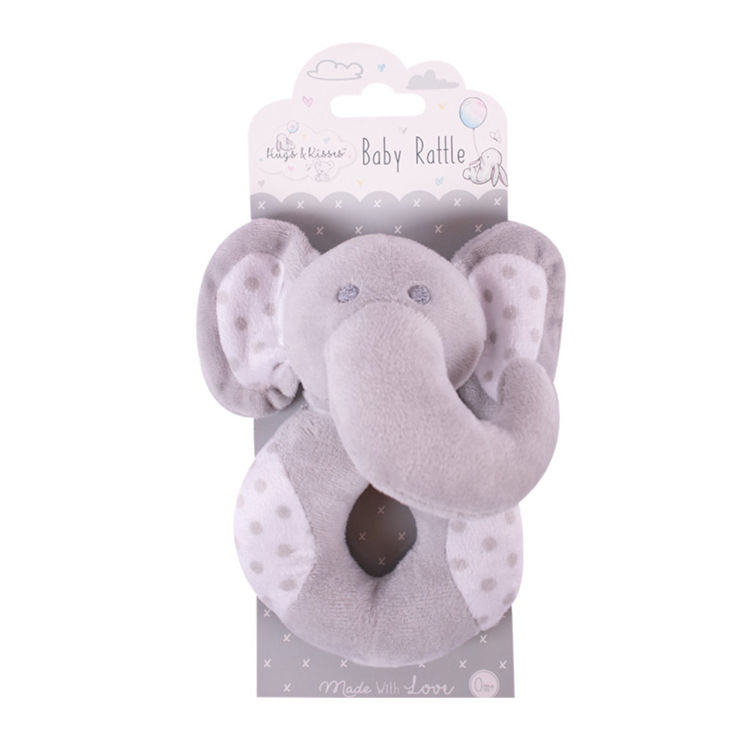 Picture of FS843 / 8434 PLUSH BABY RATTLE HAND BELL TOY